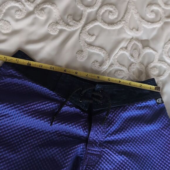 1990s Vintage Metallic Surf Style Short Shorts - Picture 13 of 15